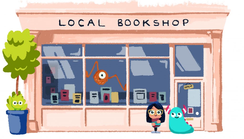 Bookshop Illustration by Steven Johnson